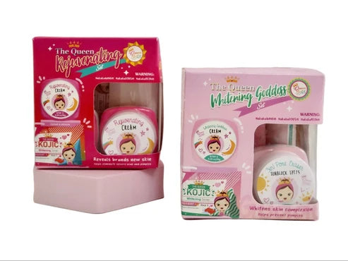 COMBO of Queen White Rejuvenating Set & Queen Whitening Goddess Set