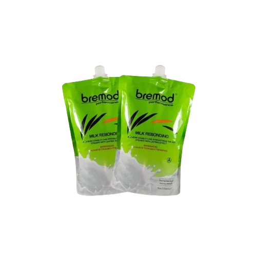 Bremod MiLk Hair Rebonding Straightening Cream 1250ML- 2pcs
