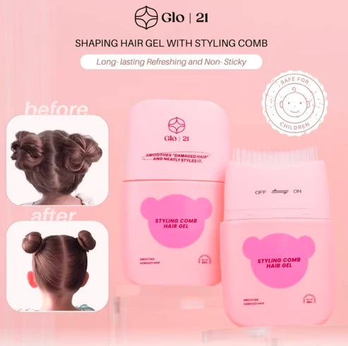 GLO21 SHAPING HAIR GEL WITH STYLING COMB 80ML