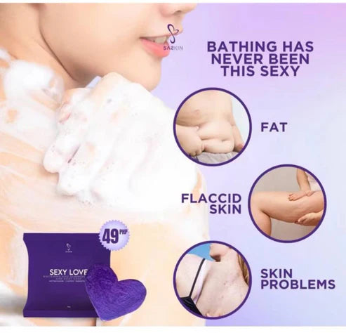 Saskin Sexy Love Whitening Face & Body Soap 1 box 3 pcs