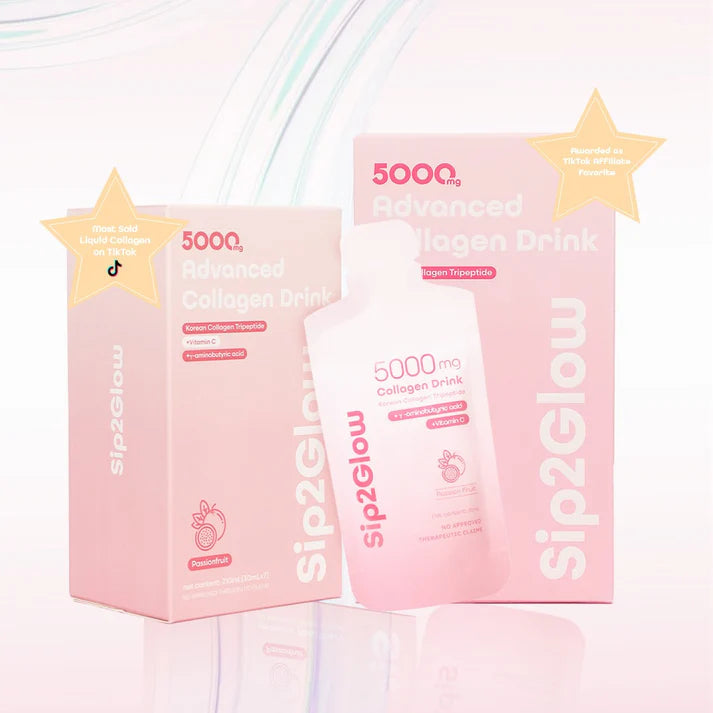 Sip2Glow Advanced Collagen Drink w/ Korean Collagen Tripeptide 7sachets Lychee flavor