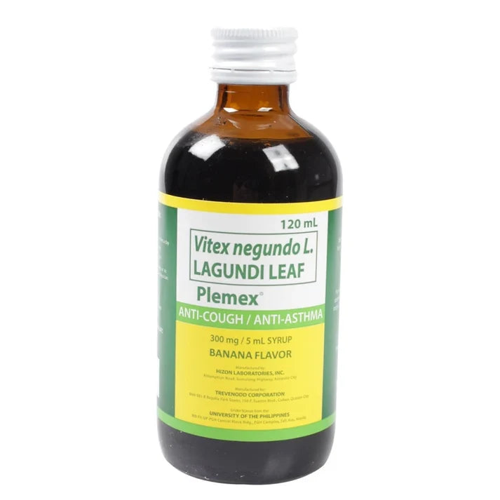 PLEMEX Anti-Cough/Anti-Asthma Syrup Banana Flavor 300mg/120ml