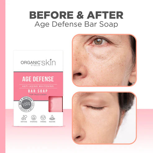 Organic Skin Japan Age Defense Anti Aging Whitening Soap 100g