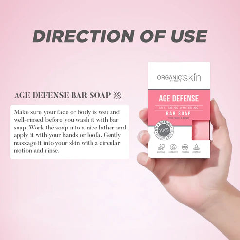Organic Skin Japan Age Defense Anti Aging Whitening Soap 100g