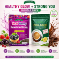 COMBO Fitgum  Acai Berry Powdered Drink  + Collagen Chia Coffee Mix