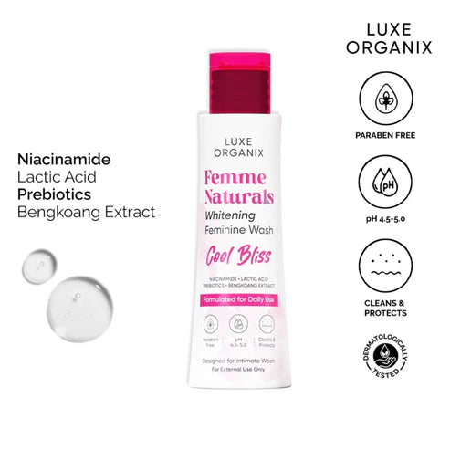 LUXE ORGANIX FEMME NATURALS COOL BLISS FEMININE WASH 120ml