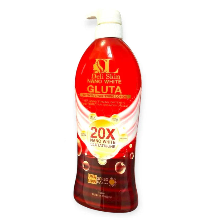 Deli Skin Whitening Lotion Nano Gluta 500mL SPF 50 PA++