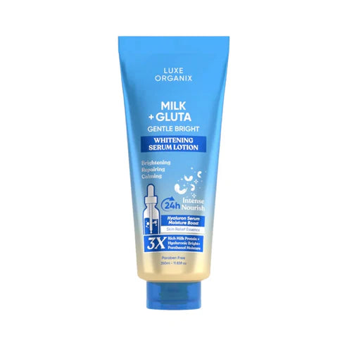 LUXE ORGANIX Milk + Gluta Whitening Serum Lotion 350mL