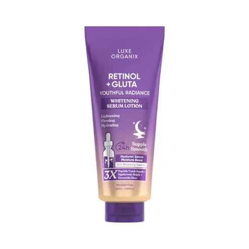 Luxe Organix Retinol + Gluta Whitening Serum Lotion - Youthful Radiance 350mL
