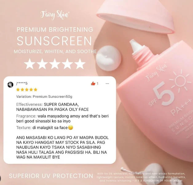 Fairy Skin Premium Brightening Sunscreen