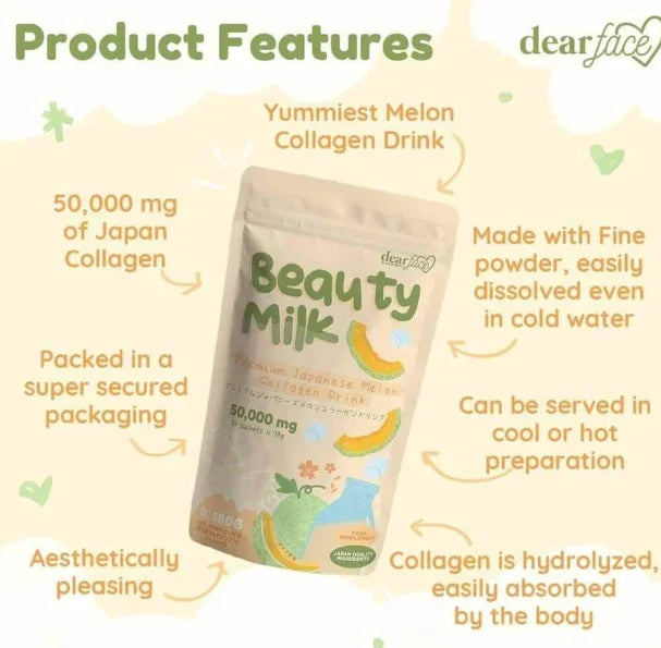 Dear Face Beauty Milk Melon Drink Collagen