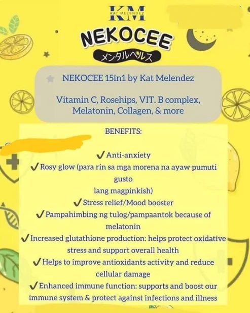 NEKOCEE 15 in 1 By Kat Melendez 30 Capsules