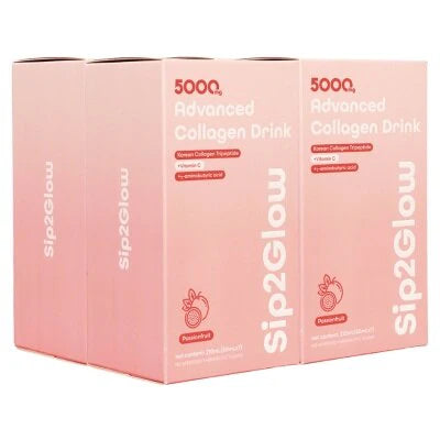 Sip2Glow Advanced Collagen Drink w/ Korean Collagen Tripeptide 7sachets Lychee flavor