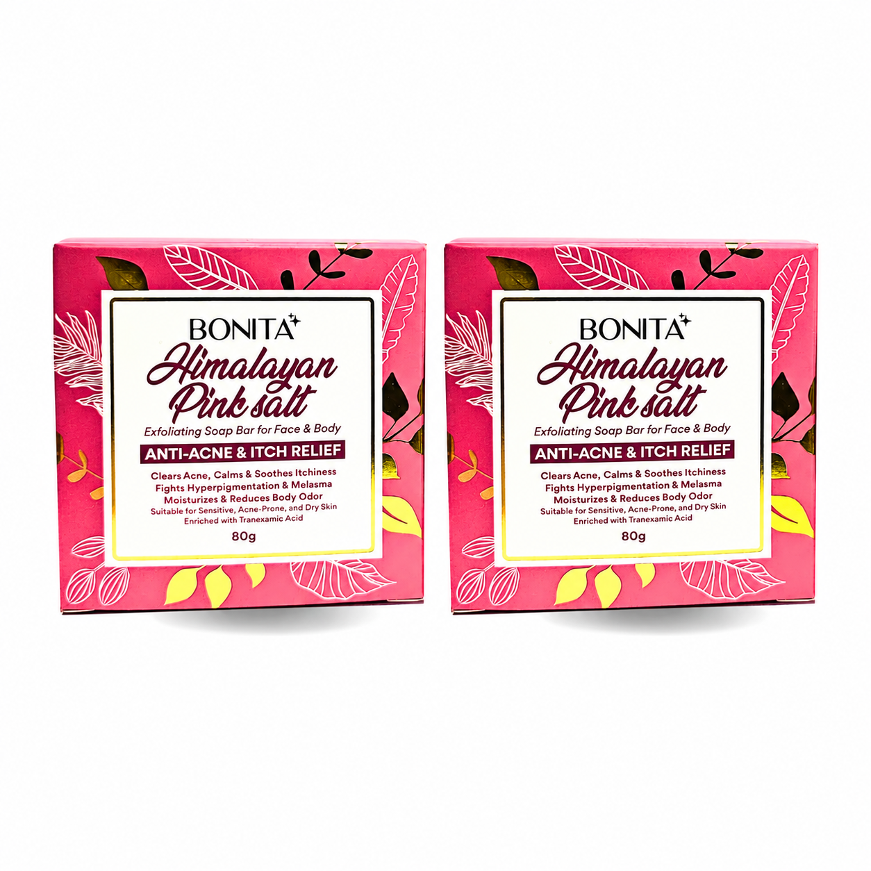 2pcs of Bonita Himalayan Pink Salt Soap 85g