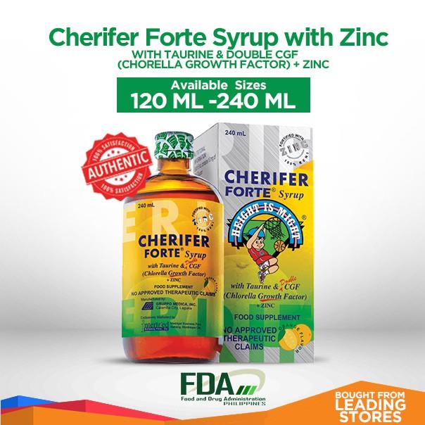 Cherifer Forte Syrup with Taurine & DOUBLE CGF + Zinc 240ml