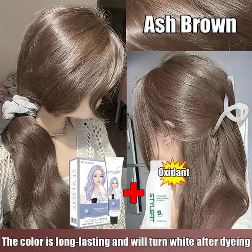 STYLEFIT Ash Brown-86 Hair Color（ 100ml Hair Dye + 100ml Oxidant ）