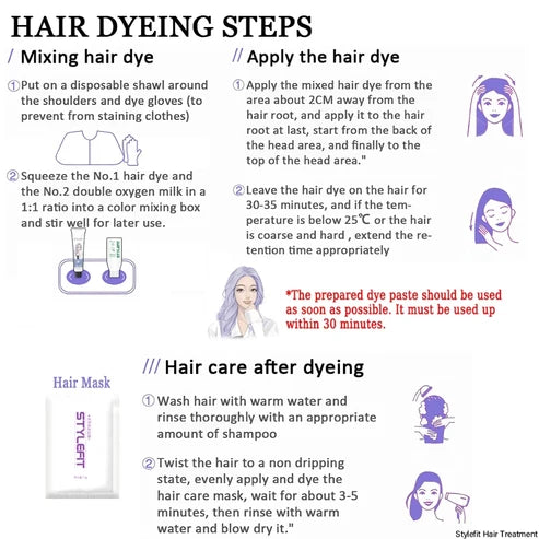 STYLEFIT Honey Brown-43 Hair Color（ 100ml Hair Dye + 100ml Oxidant