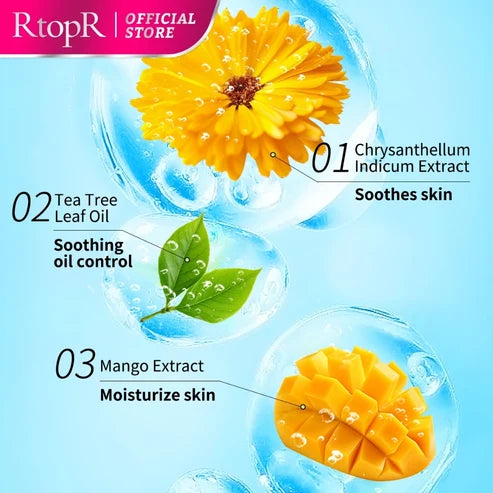RtopR Mango Blackhead Remover Mask Peeling Off Nose Mask Oil Control 10ml+50pcs paper