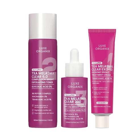 SET of LUXE ORGANIX DermaPRO TXA Melasma Cream, Toner & Serum 30g