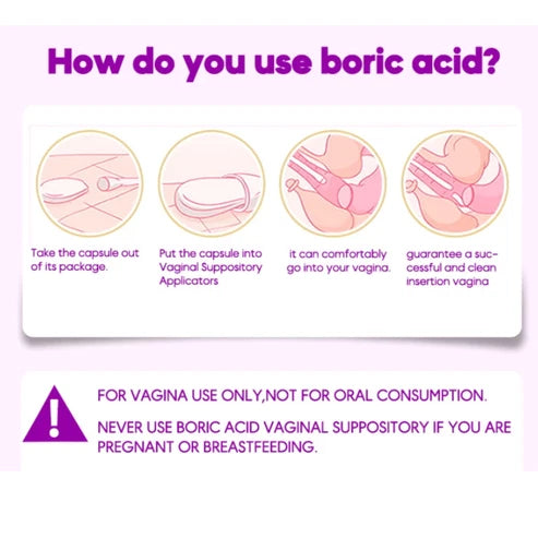 CUSP Boric Acid Vaginal Suppositories - 30PCS