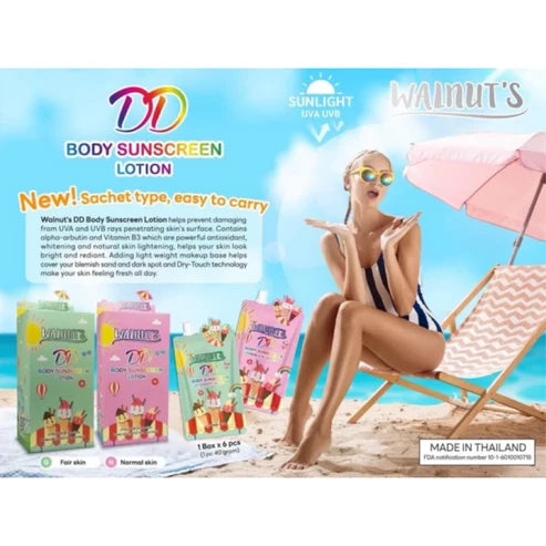 WALNUTS BODY SUNSCREEN LOTION - CC GREEN 200ml
