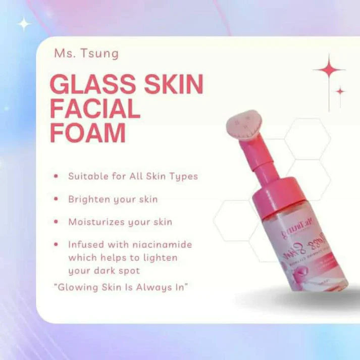 MS TSUNG ESSENTIALS Glass Skin Facial Foam Cleanser 100ml