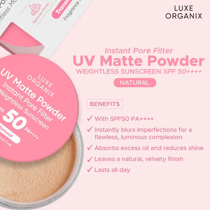 LUXE ORGANIX UV Matte Natural Powder 15g