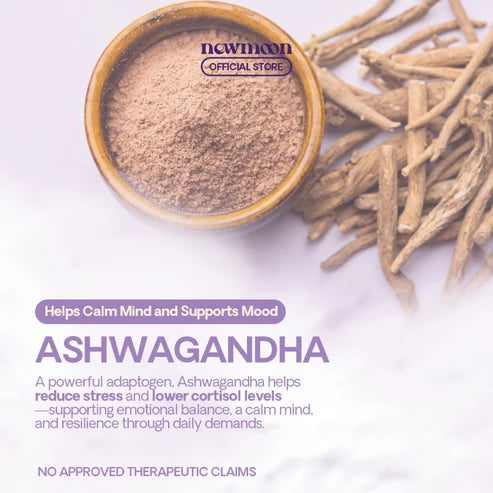 NEW MOON Nighty Bright Ashwagandha 500mg (60 CAPS)