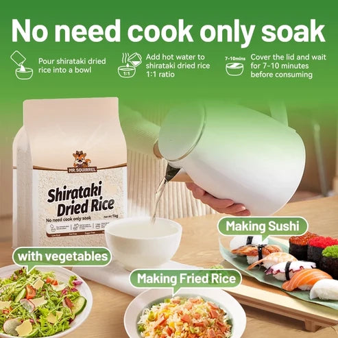 Mr Squirrel Shirataki Dried Rice 10 packs x 100g