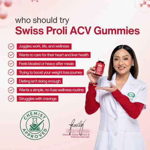 SWISS PROLI LeanQuick Apple Cider Vinegar Gummies | 60 gummies/bottle
