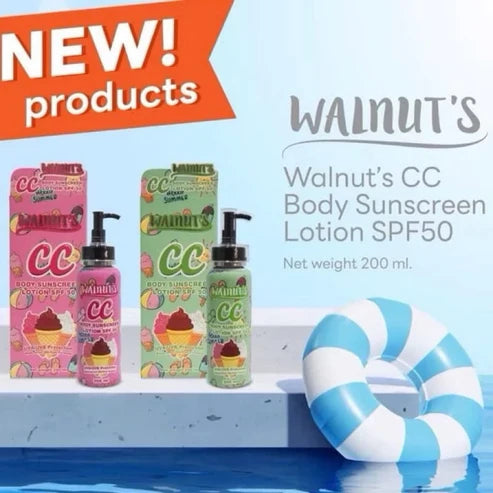 WALNUTS BODY SUNSCREEN LOTION - CC GREEN 200ml