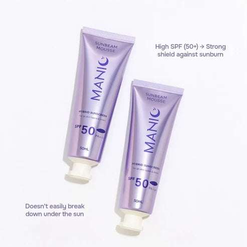 Manic Sun Beam Mousse Sunscreen PA++++ UVA/UVB 50ML