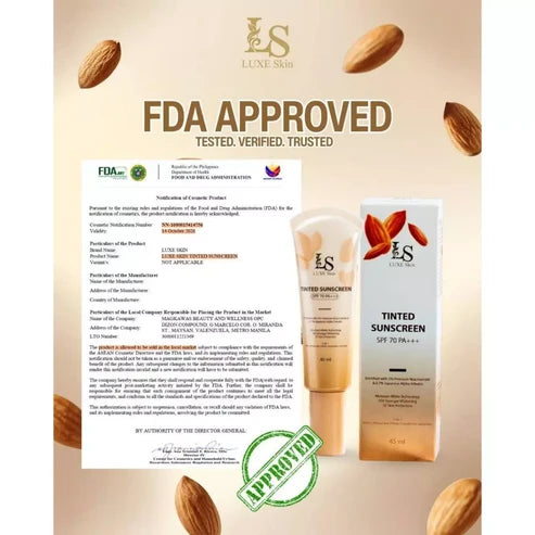 Luxe skin Tinted Sunscreen with SPF 70 PA +++ 45ml