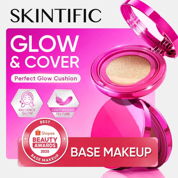 SKINTIFIC Cover Glow Perfect Pink Cushion Foundation- 04 BEIGE