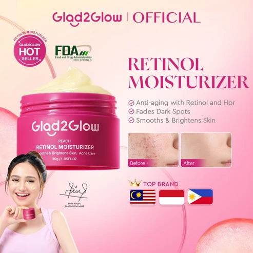 Glad2Glow Peach Retinol Lightweight Moisturizer 30g