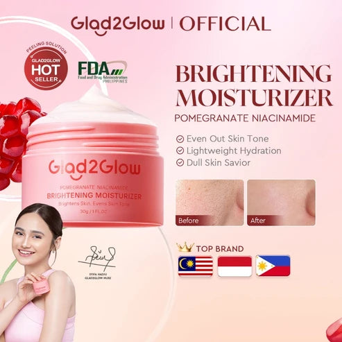 Glad2Glow Pomegranate Brightening moisturizer 30g