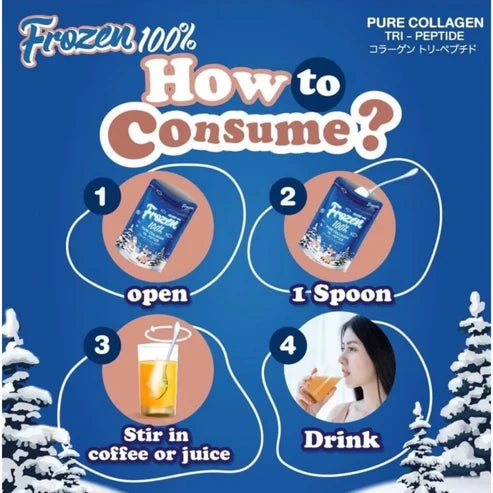 Frozen 100% Pure Collagen Tri-Peptide Powder 50g