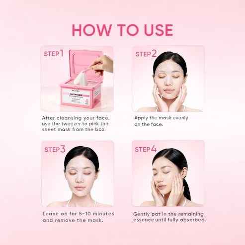 SKINTIFIC Niacinamide Brightening Mask - 30 sheet