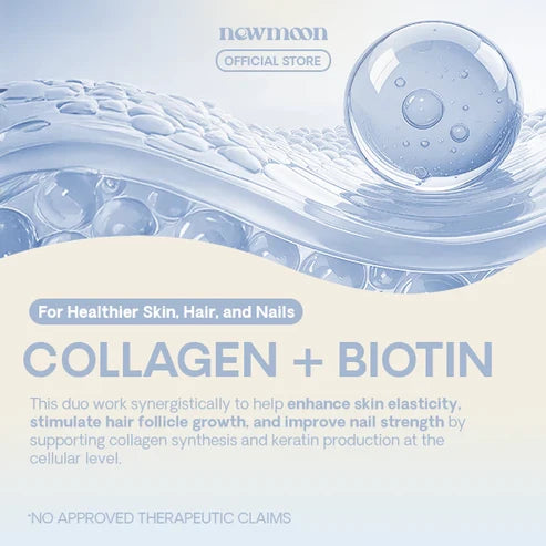 NEW MOON Bouncy Boost Collagen + Biotin 500mg (60 CAPS)