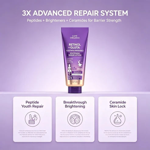 Luxe Organix Retinol + Gluta Youthful Radiance Whitening Serum Lotion 200ml