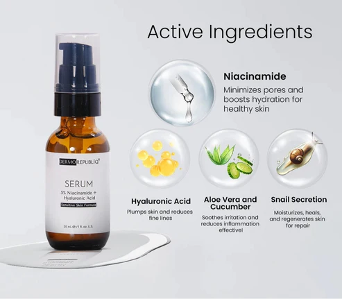 Dermorepubliq Serum 5% Niacinamide + Hyaluronic Acid 30ml