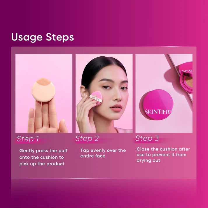 SKINTIFIC Cover Glow Perfect Pink Cushion Foundation- 04 BEIGE