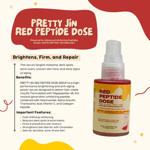 Pretty Jin Red Peptide Dose | Boosts Collagen Serum 30ml