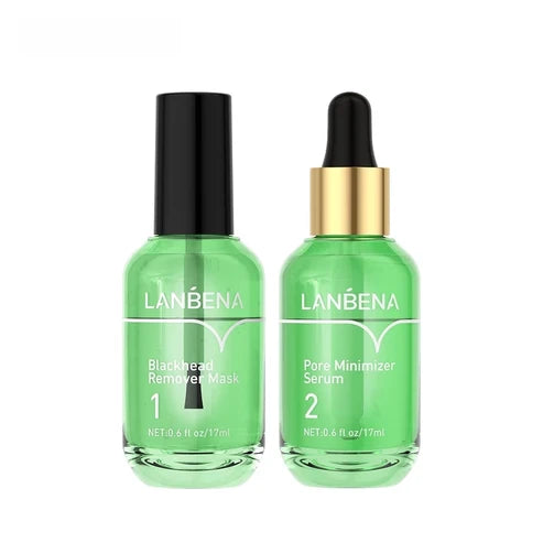 LANBENA Blackheads Removal Oil Control Shrink Pores Serum - Step1 + step2